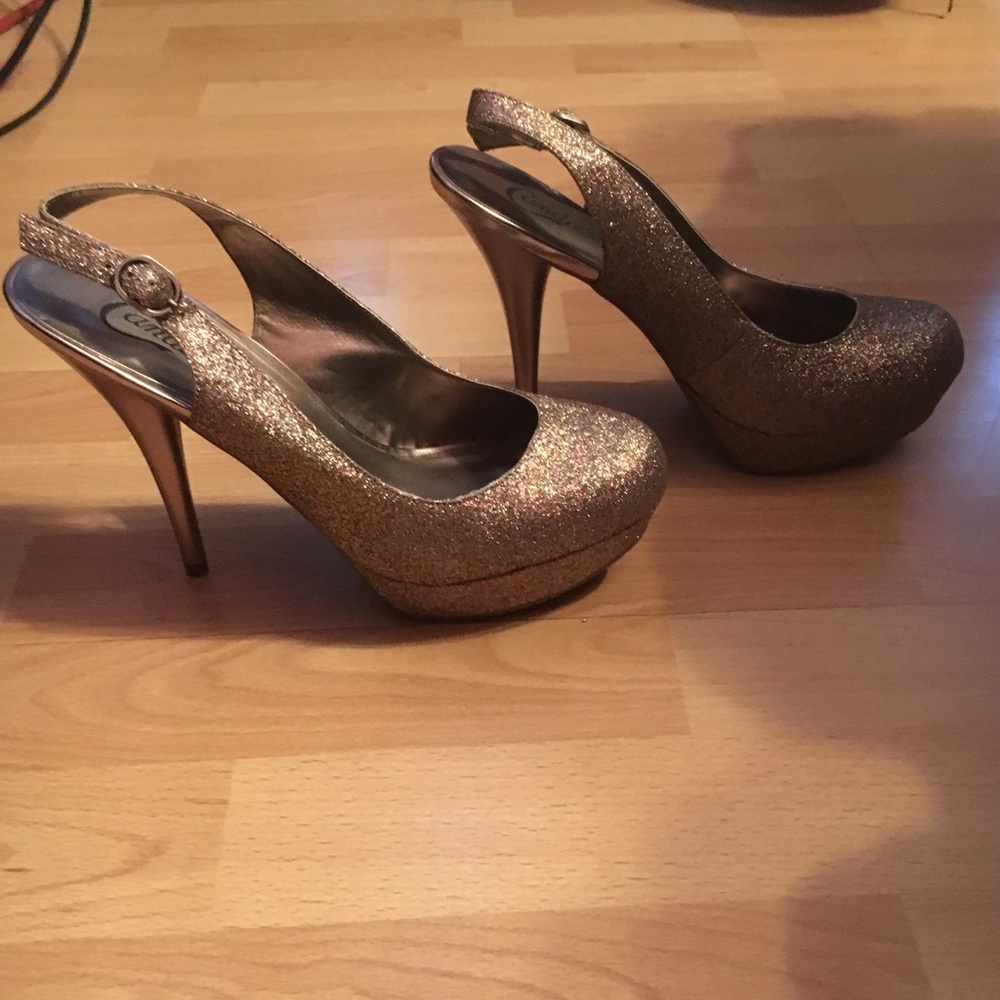 Glitter sling back Pumps